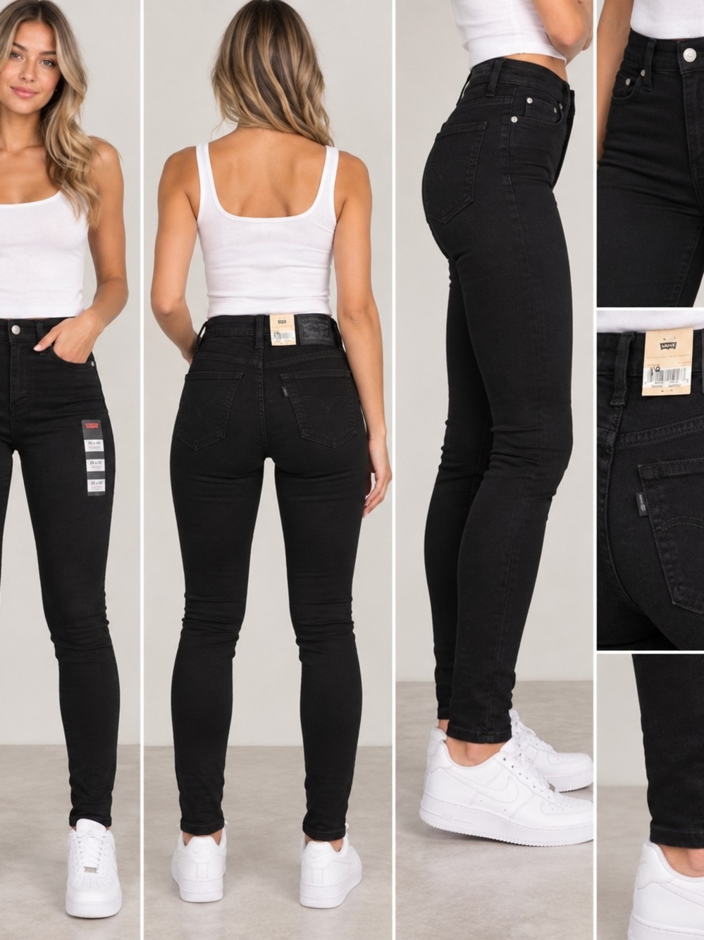 Levi's NWT 721 High-Rise Black Skinny Jeans - 25x30 (US 0)